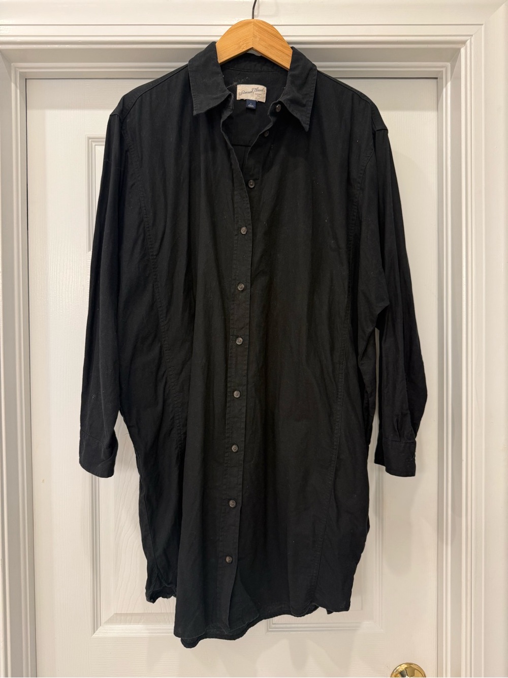 Universal Thread Black Lightweight Long Shirt-Jacket